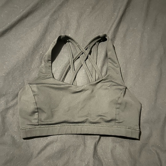 lululemon athletica Strappy Black Sports Bra - Picture 2 of 2